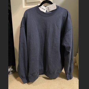 BRANDY MELVILLE erica oversized crewneck sweatshirt navy blue